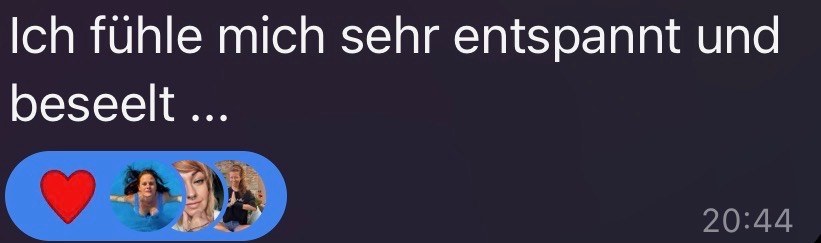 Rückmeldung einer Teilnehmerin